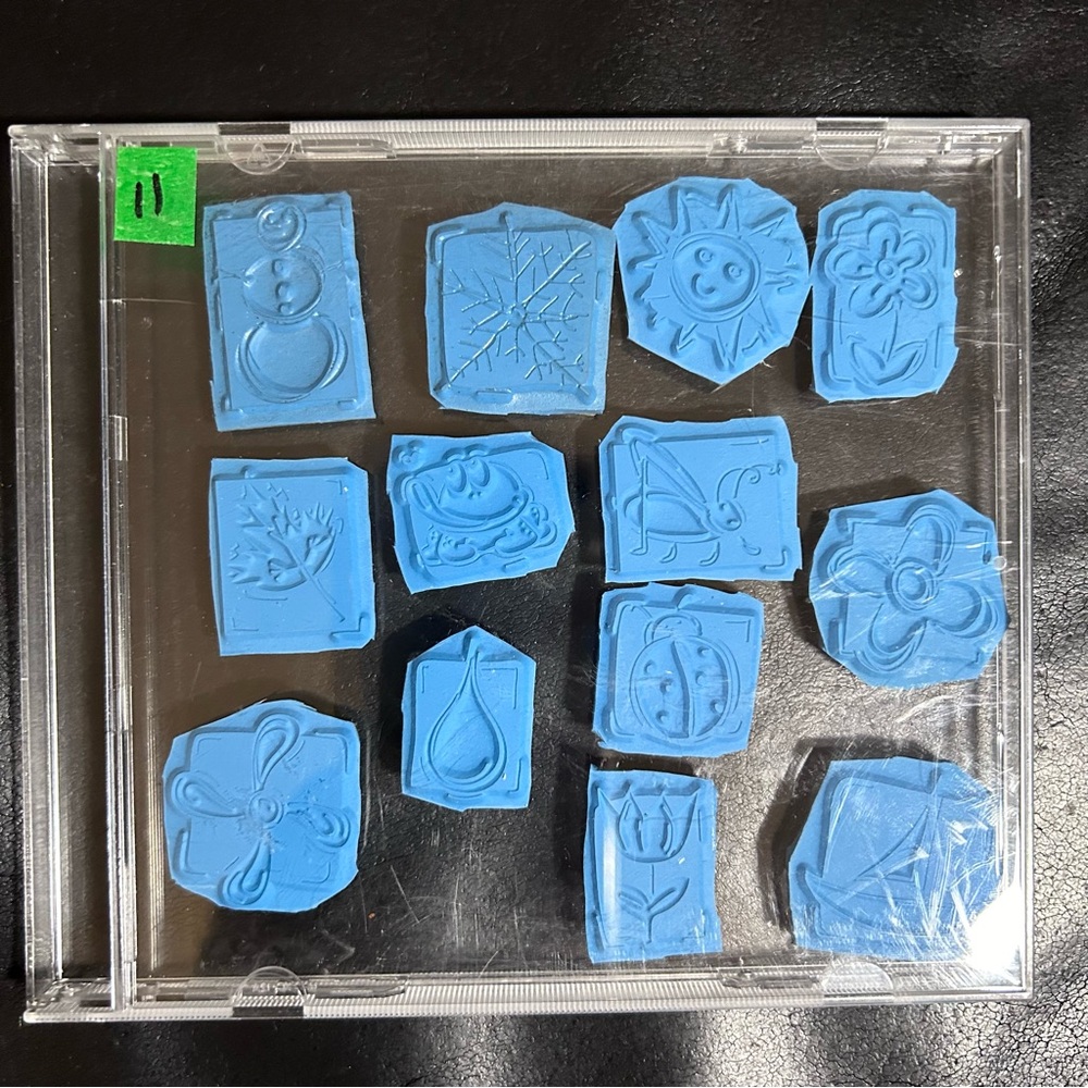 1️⃣1️⃣Cling rubber stamps set #11 - 13 pcs